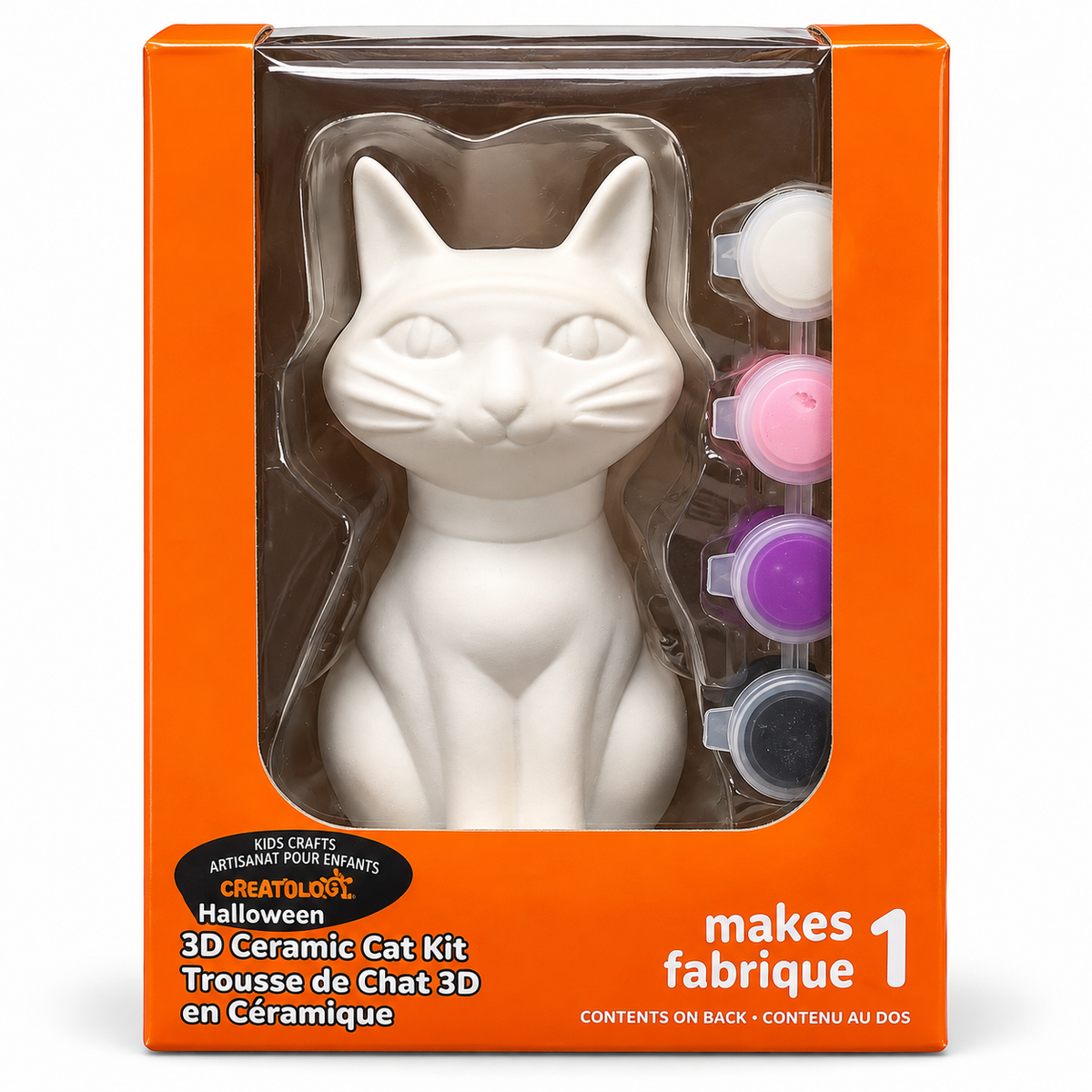 Kit créatif Halloween – Figurine de chat en céramique à peindre