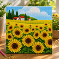 Diamond Painting Champ de tournesols - 20 x 20 cm