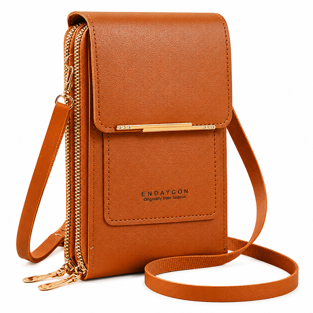 Sac à bandoulière multifonction marron