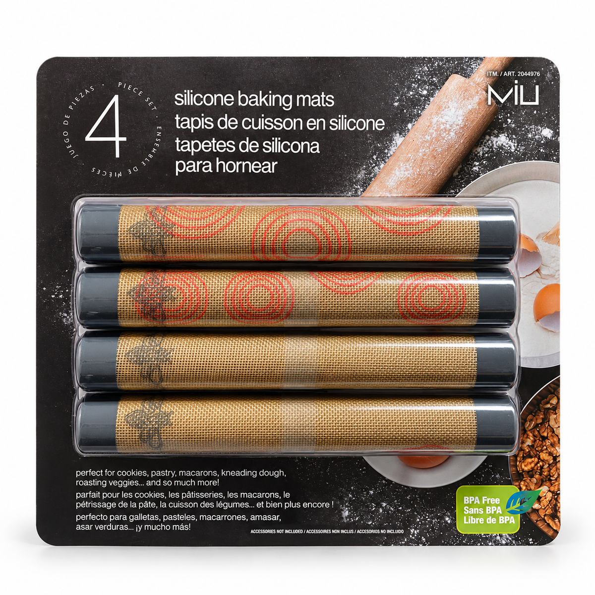 Ensemble de 4 tapis de cuisson en silicone