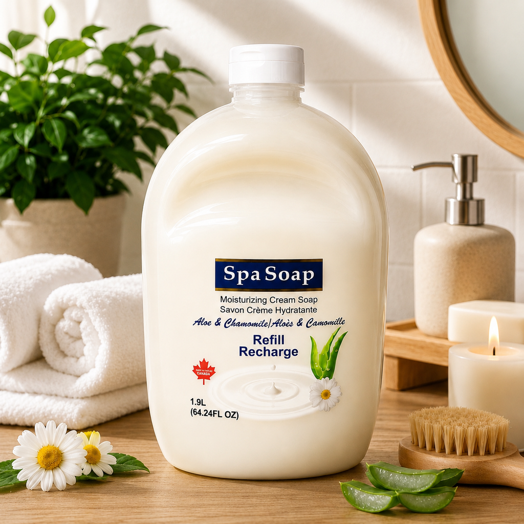 Savon crème hydratant Spa Soap – Aloès & Camomille – Recharge 1,9 L