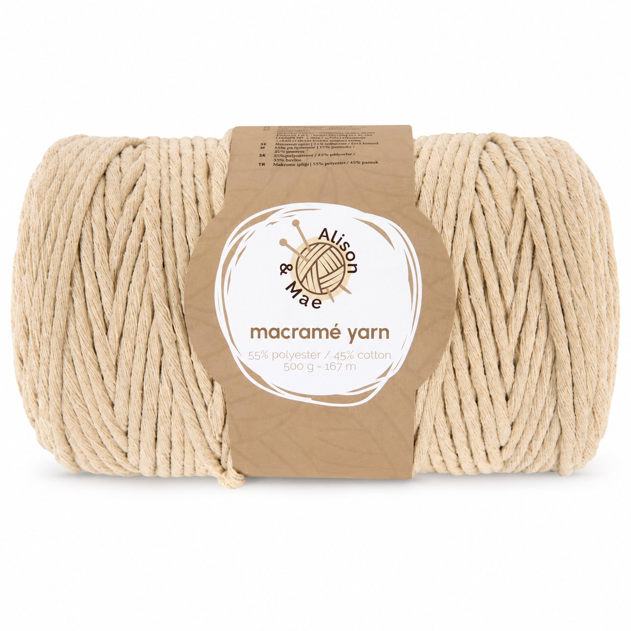 Fil macramé 167m - Beige