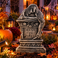 Pierre tombale Halloween en liège – « Rest in Piece »