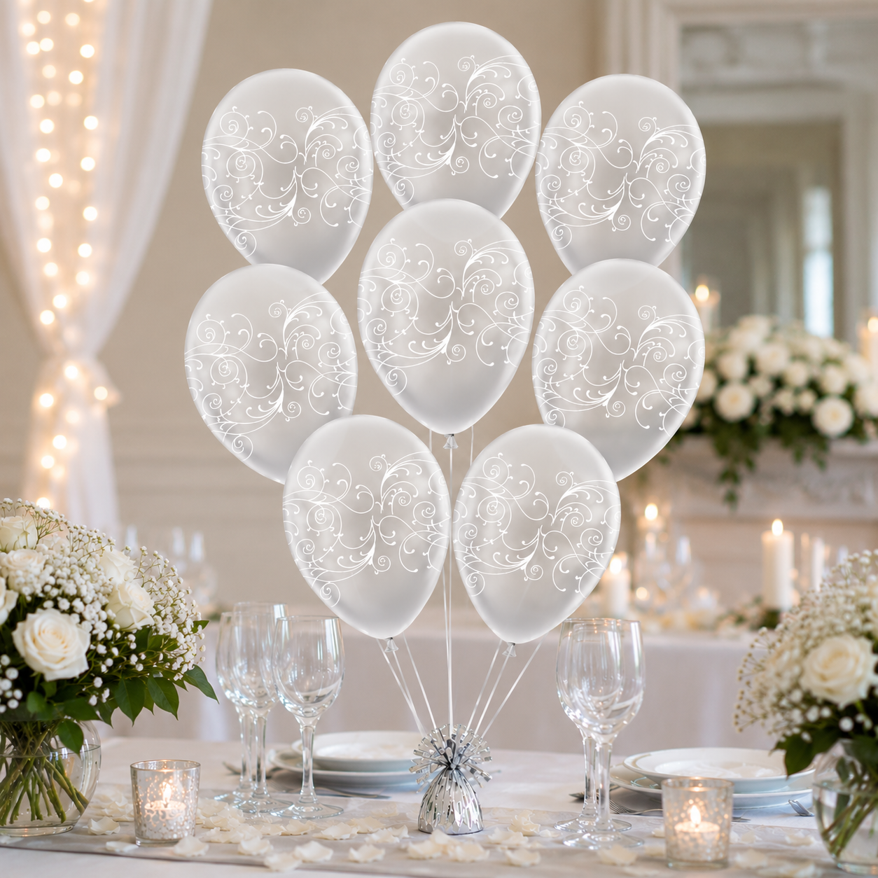 Ballons de mariage imprimés – Lot de 8