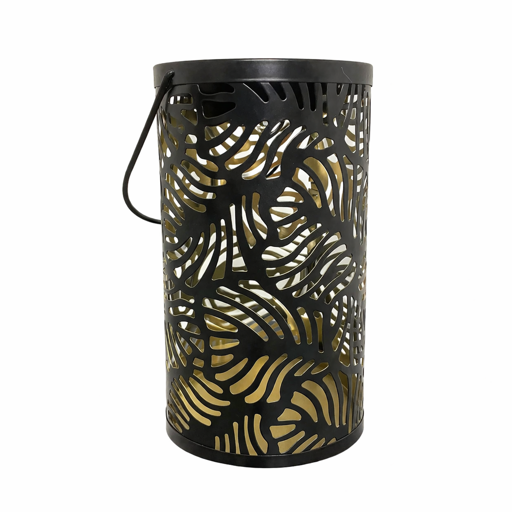 Lanterne solaire suspendue d’extérieur – Motif feuilles