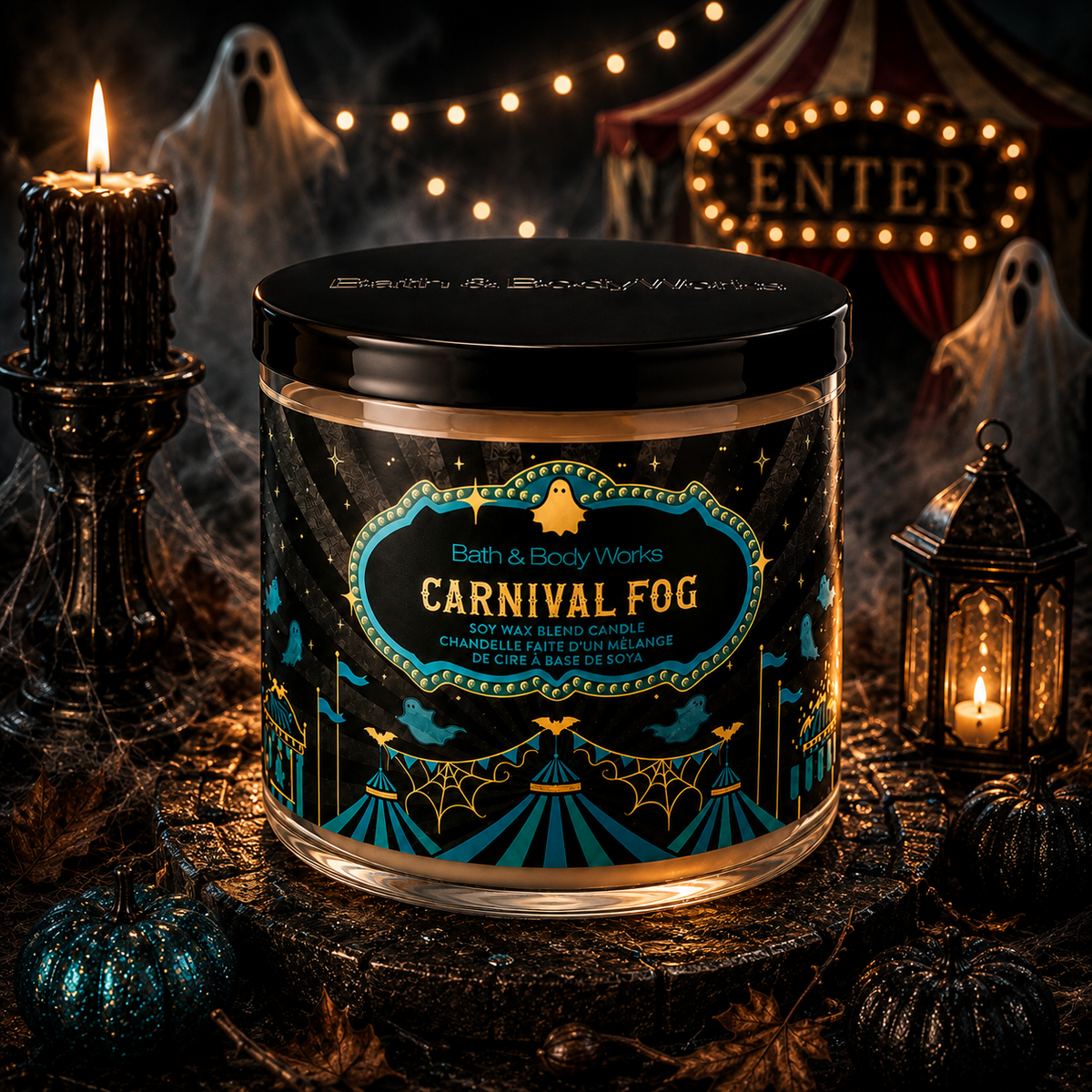 Bougie 3 mèches - Carnival Fog