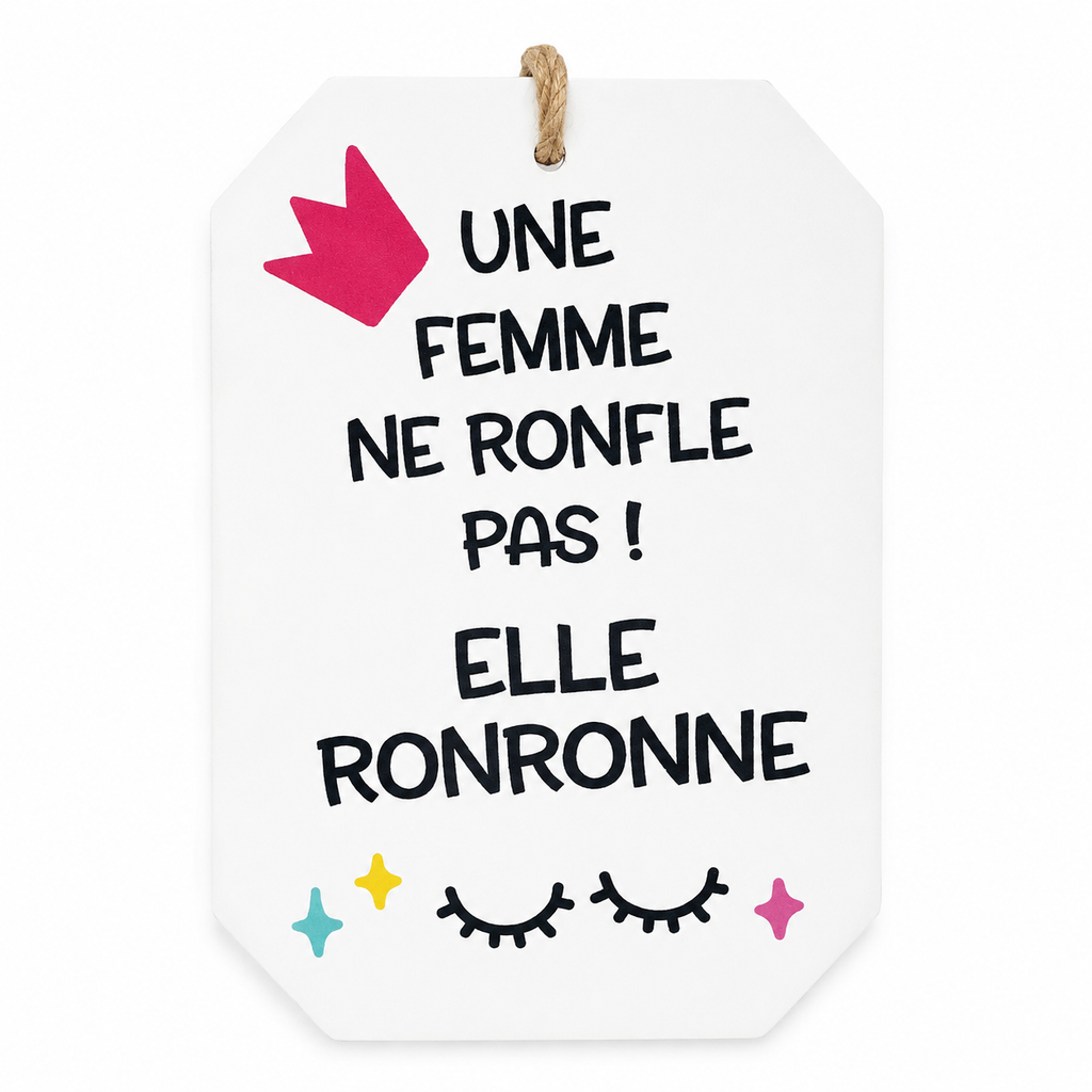 Plaque décorative à message humoristique
