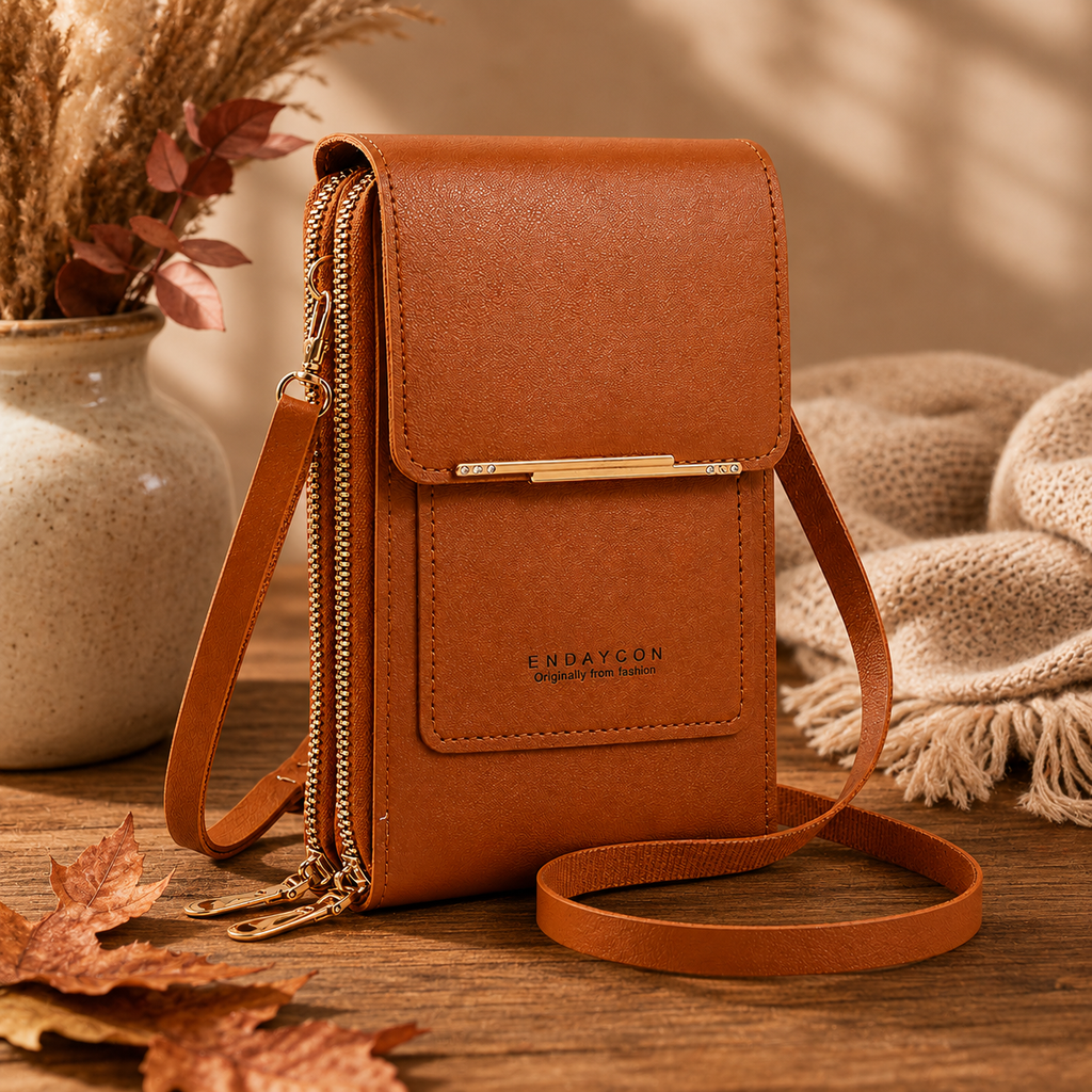 Sac à bandoulière multifonction marron