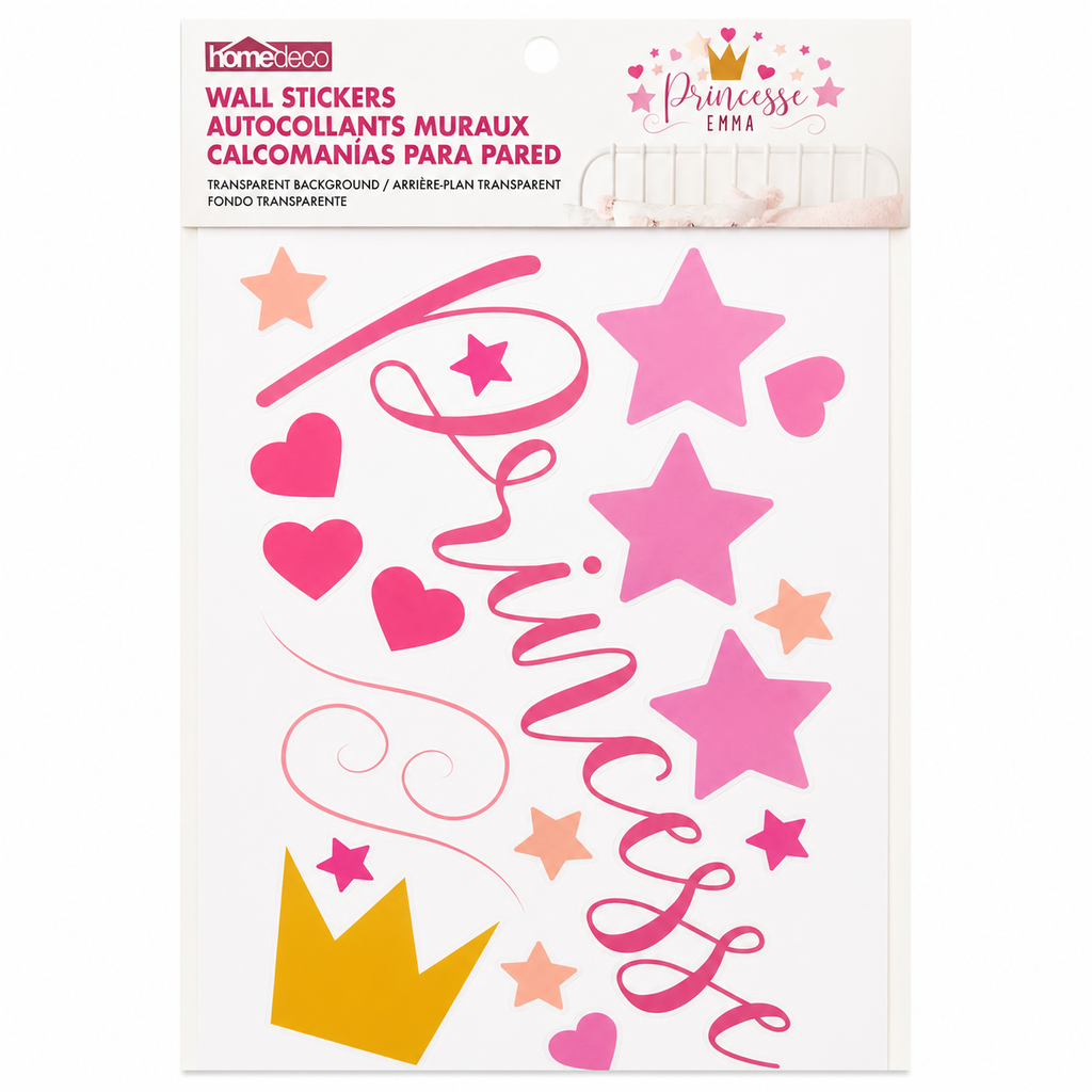 Autocollants muraux Princesse personnalisable