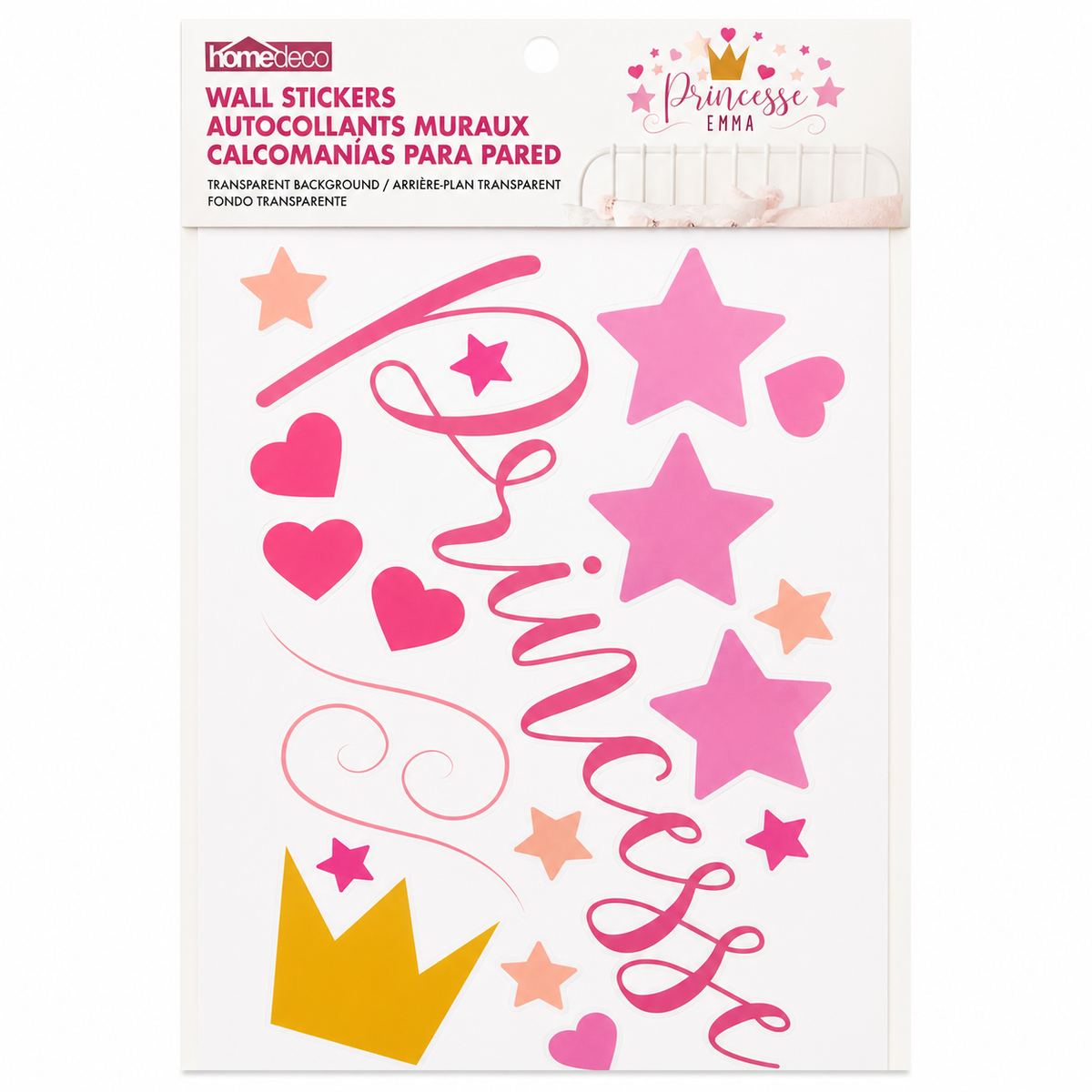 Autocollants muraux Princesse personnalisable