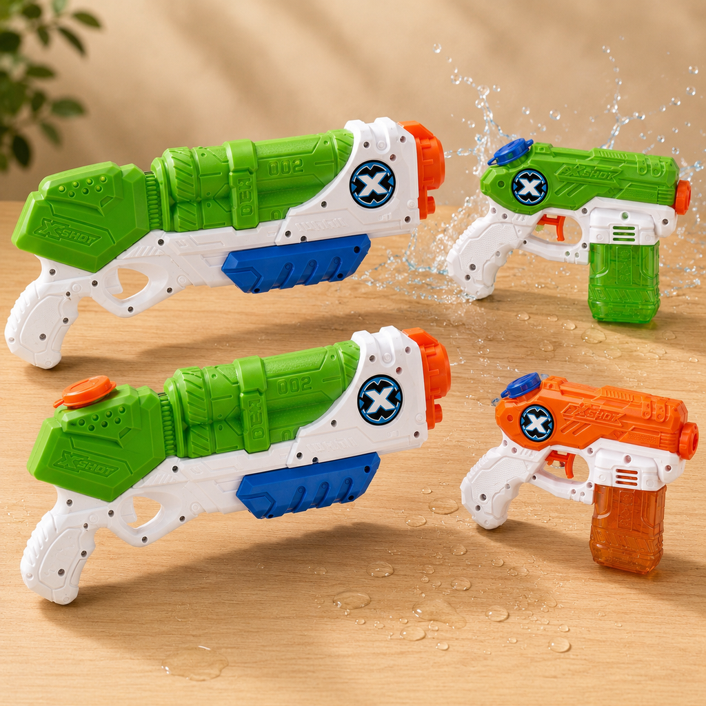 Pistolets à eau Pack X-Shot Water Warfare - Lot de 4