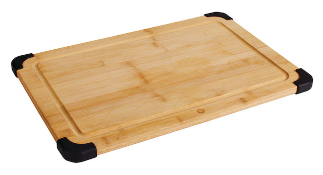 Planche à découper en bambou antidérapante et réversible 30 x 46 cm