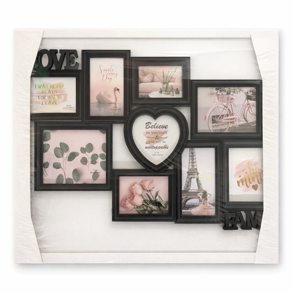 Cadre photo 9 en 1 “Love & Family”