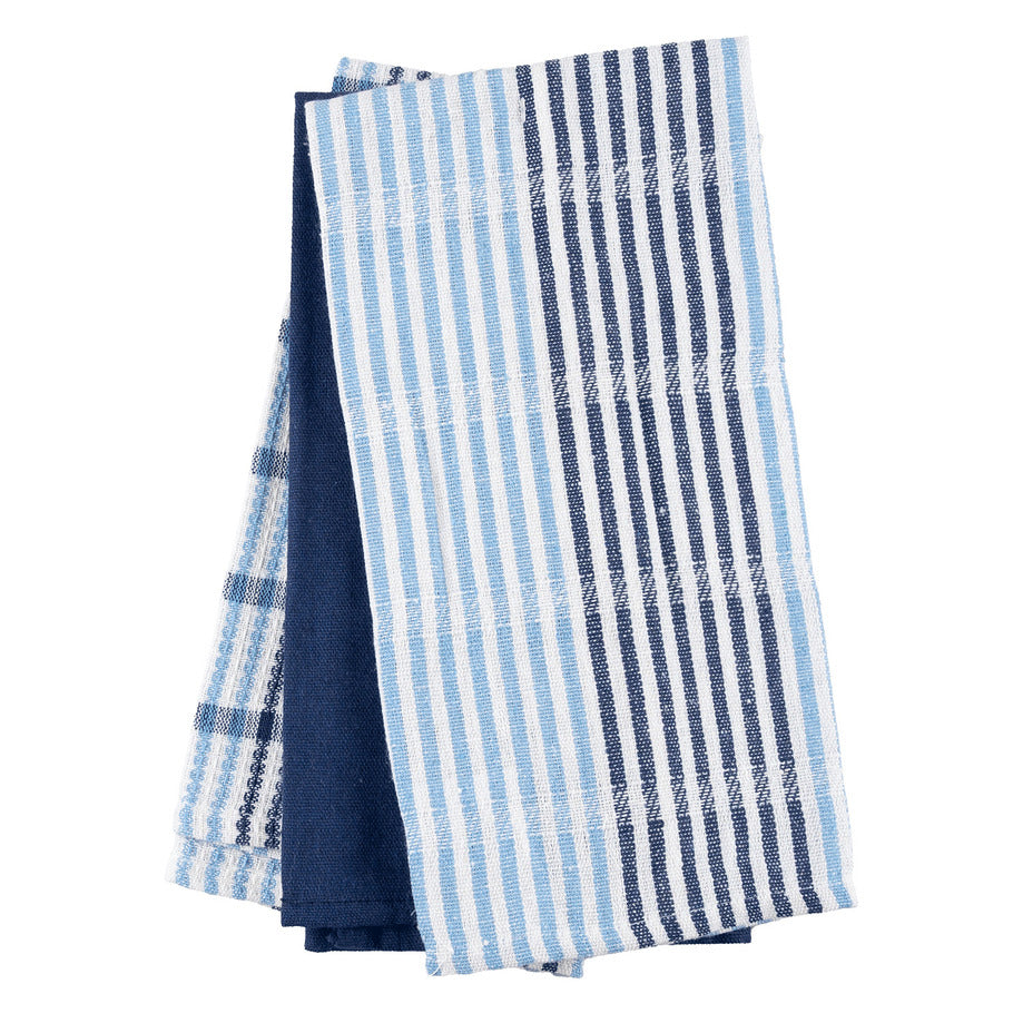 Serviettes de cuisine à rayures - Lot de 3