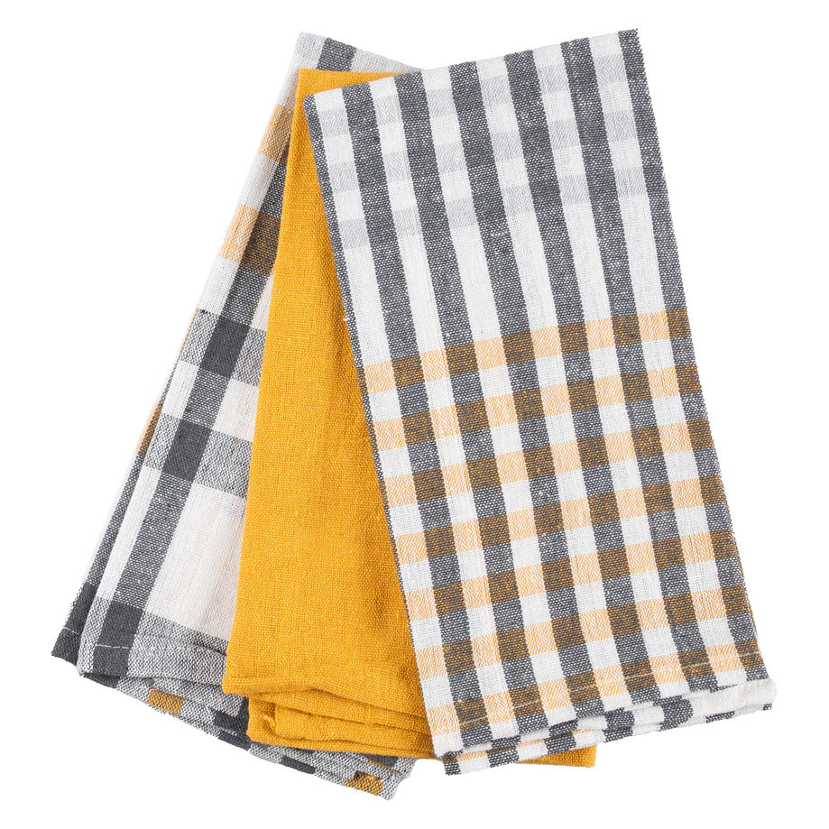 Serviettes de cuisine à rayures - Lot de 3
